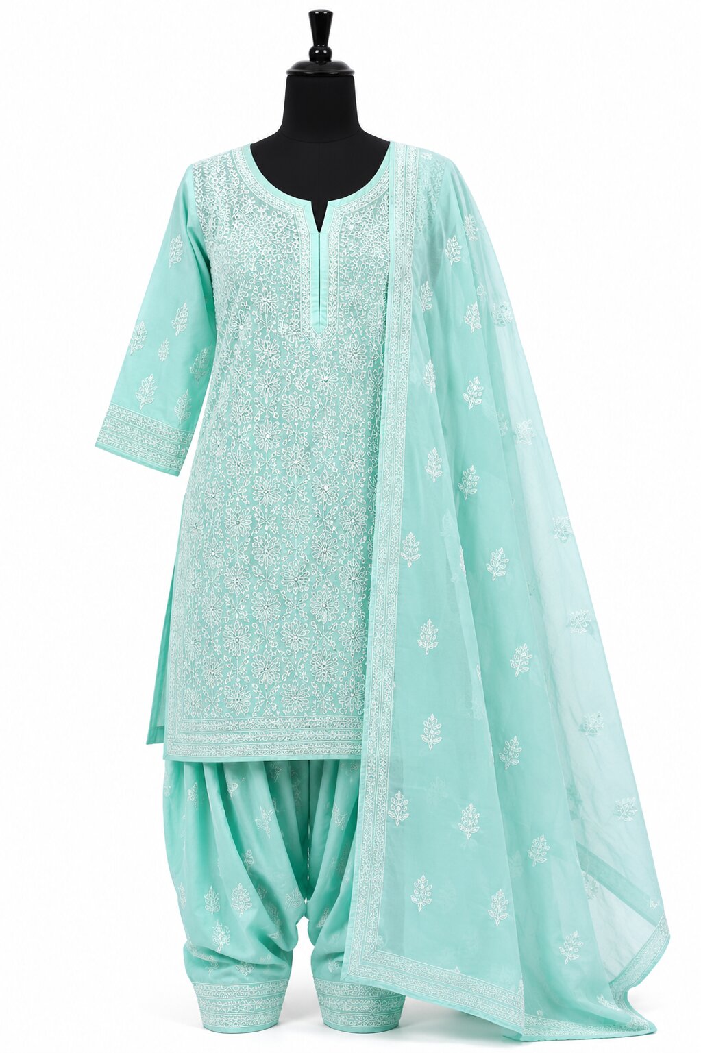 Lakhnavi Embroidery 3-Piece Suit